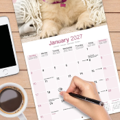 CALENDRIER 2027 - GOLDEN RETRIEVER