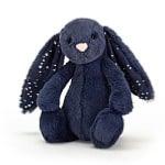 PELUCHE BASHFUL   BUNNY - Lapin bleu nuit de 31 cm