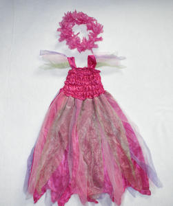 Robe FEE FAIRIES Fushia + couronne de fleurs