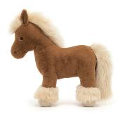 PELUCHE FREYA PONY de JELLYCAT - PONEY MARRON 32 cm