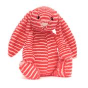 PELUCHE EVEY  BUNNY ORIGINAL- Lapin ORANGE/BLANC Rayé de 31 cm
