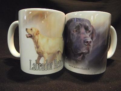 TASSE/MUG -  Chien LABRADOR SABLE ET NOIR