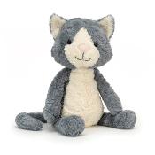 PELUCHE TUFFET de JELLYCAT - CHAT gris et blanc 31cm