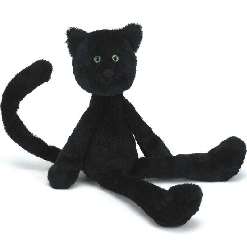 Peluche CASPER - Chat Noir aux yeux verts de JELLYCAT pour enfants - 38CM