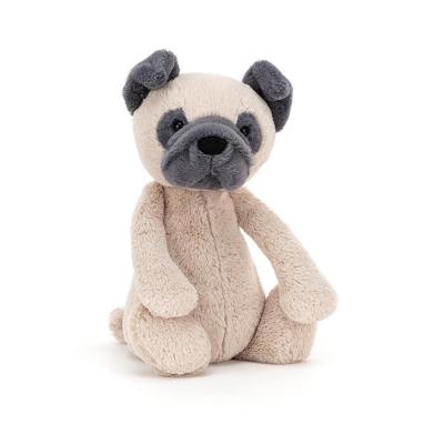 PELUCHE BASHFUL de JELLYCAT - CHIEN CARLIN - 12 X 31 cm